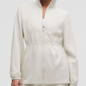 lululemon Softstreme Cinch-Waist Full-Zip Jacket size medium bone